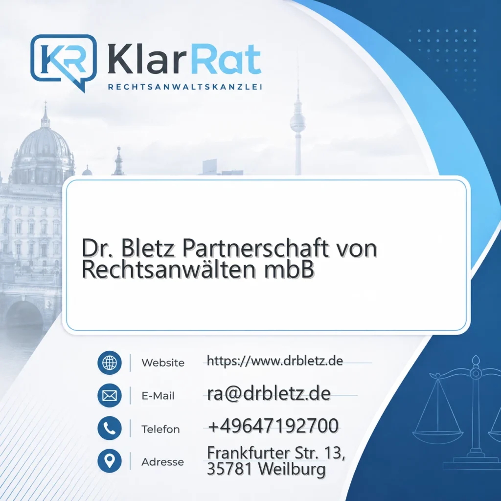 Dr. Bletz Partnerschaft von Rechtsanwälten mbB