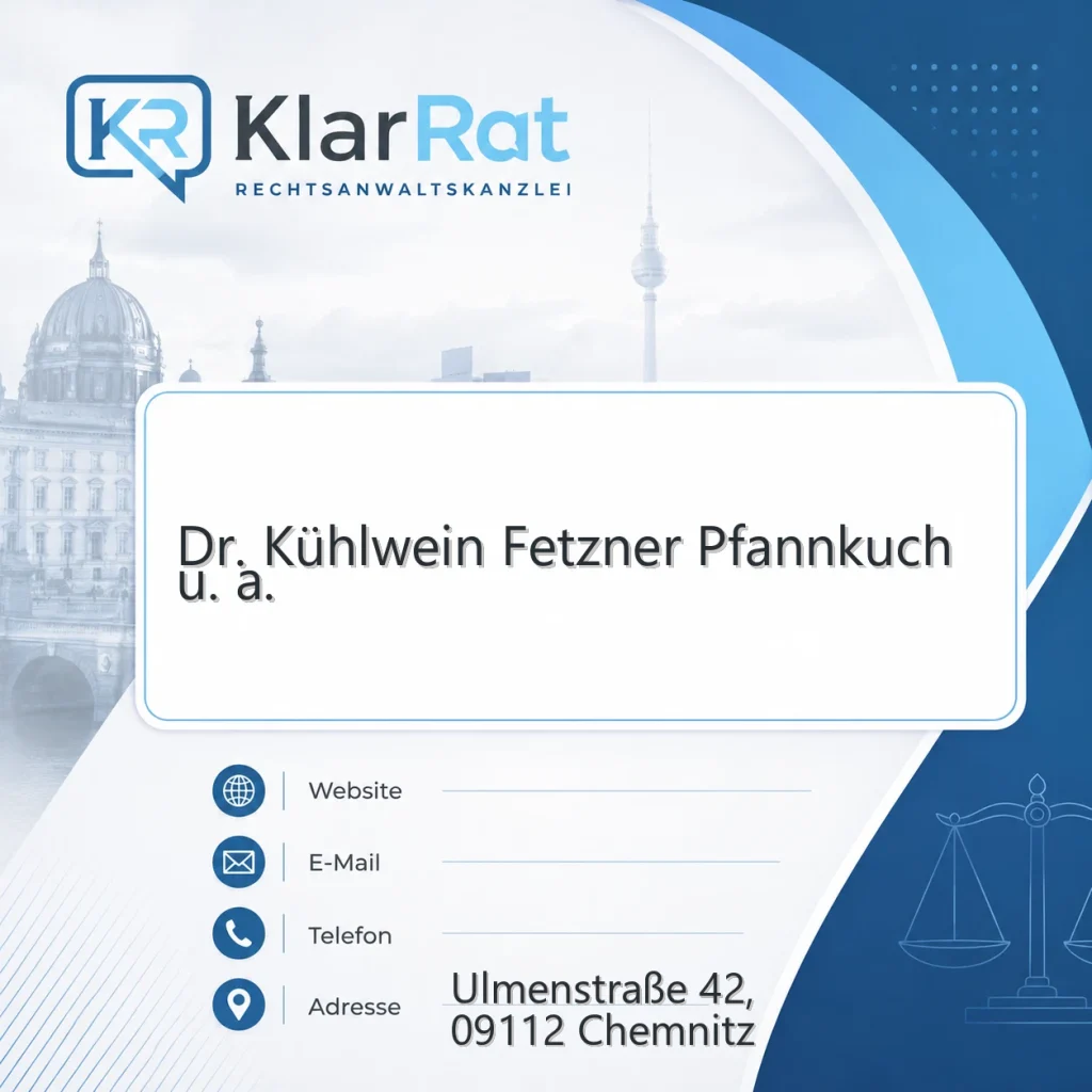 Dr. Kühlwein Fetzner Pfannkuch u. a.