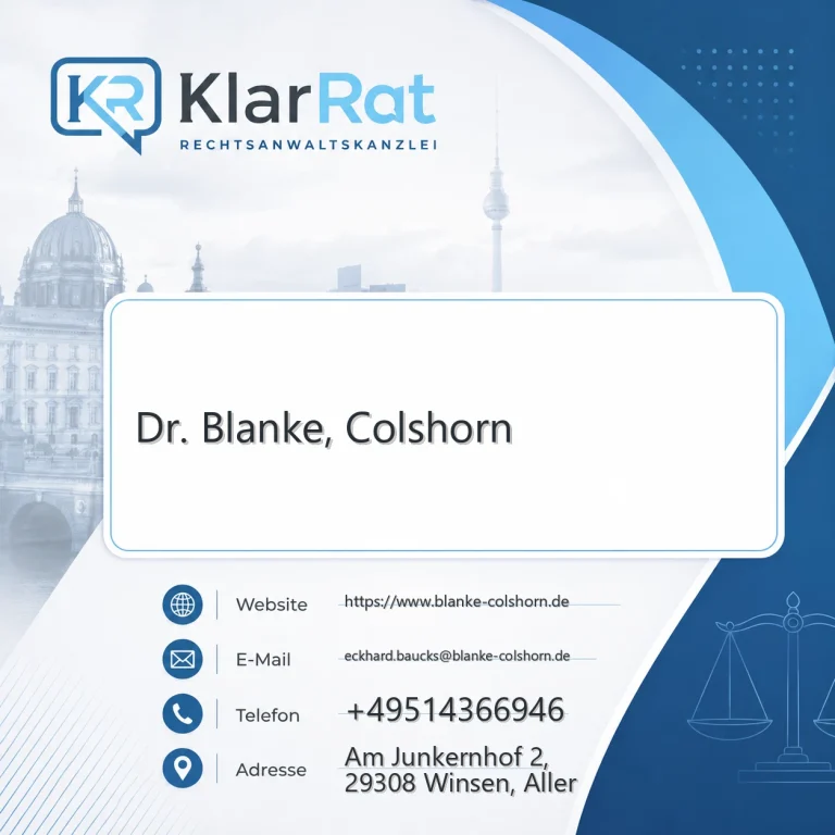Dr. Blanke, Colshorn
